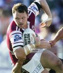 SYDNEY, NSW - AUGUST 07:  Mark Bryant of the Sea Eagles in action during the round 22 NRL match between the Manly Warringah Sea Eagles and the Brisbane Broncos held at Brookvale Oval August 7, 2005 in Sydney, Australia.  (Photo by Chris McGrath/Getty Images)